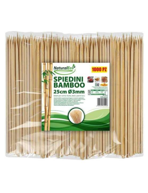 BAMBOO LINE SKEWERS 3mm 25cm 1000 pieces