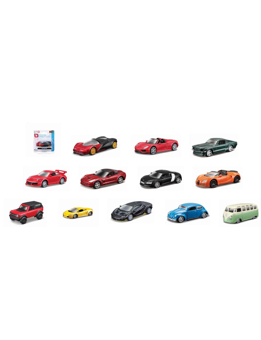 BURAGO IN SCALA 1:64  AUTO ASSORTITE