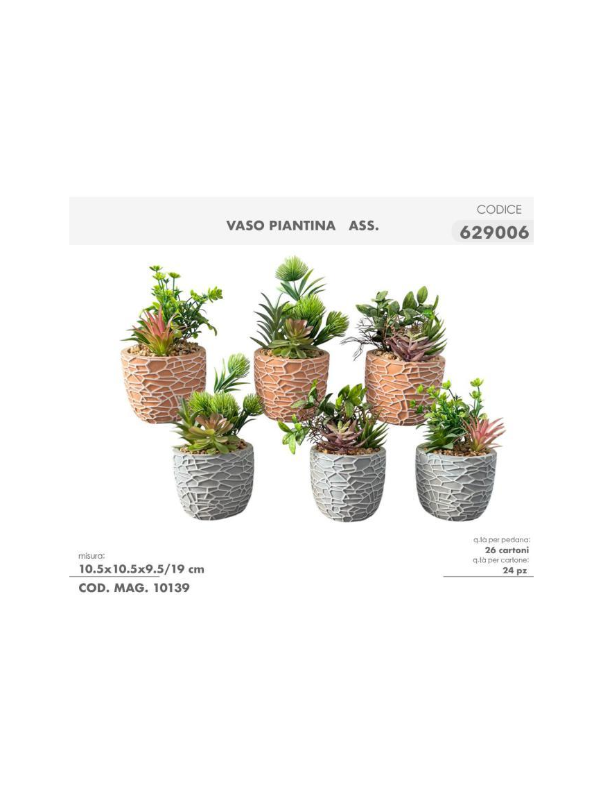 PIANTINA GRASSA ARTIFICIALE 19cm ASSORTITI
