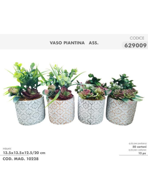 PIANTINA GRASSA ARTIFICIALE 20cm ASSORTITI