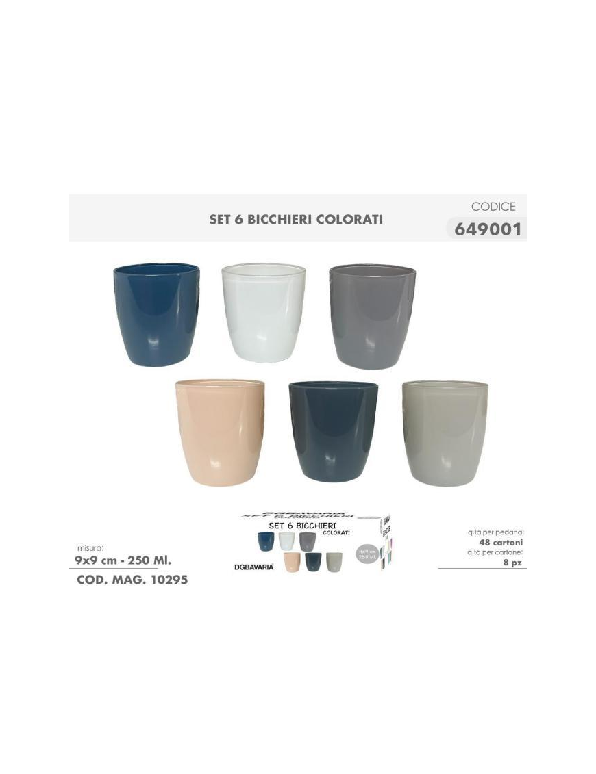 GLASS LINE GLASSES 6 pieces 250ml COLOR SHABBY