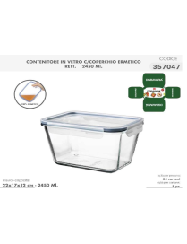 GLASS CONTAINERCOPERCHIO ERMETICO RETT 2450ml