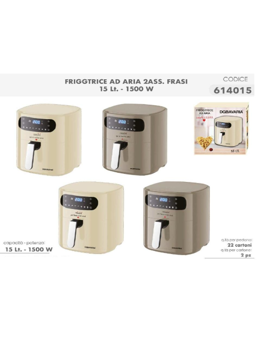 AIR FRYER 15lt 1500W CREMA 614015