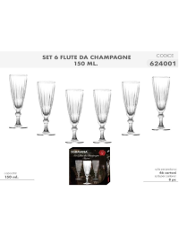 L.VETRO FUJION CHAMPAGNE FLUTE 150ml 6pcs