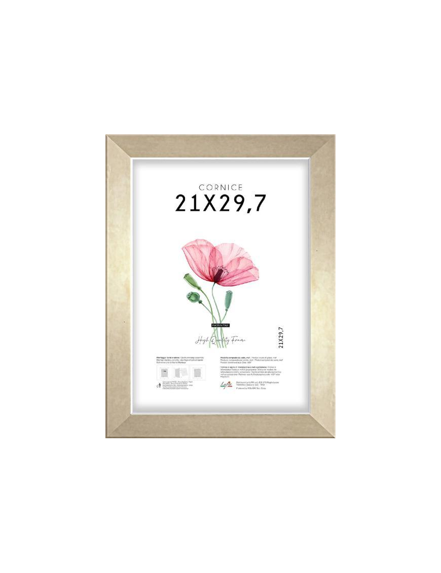 GOLD SQUARE FRAME 21x29.7cm