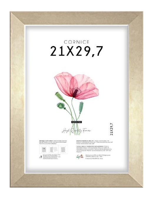 GOLD SQUARE FRAME 21x29.7cm
