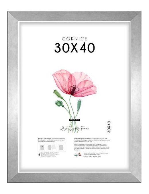 SILVER SQUARE FRAME 30x40cm