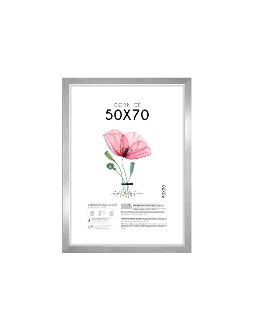 SILVER SQUARE FRAME 50x70cm