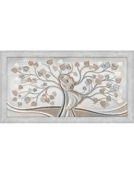 BOSTON GREY PAINTING 60x110cm TREE WITH HUG