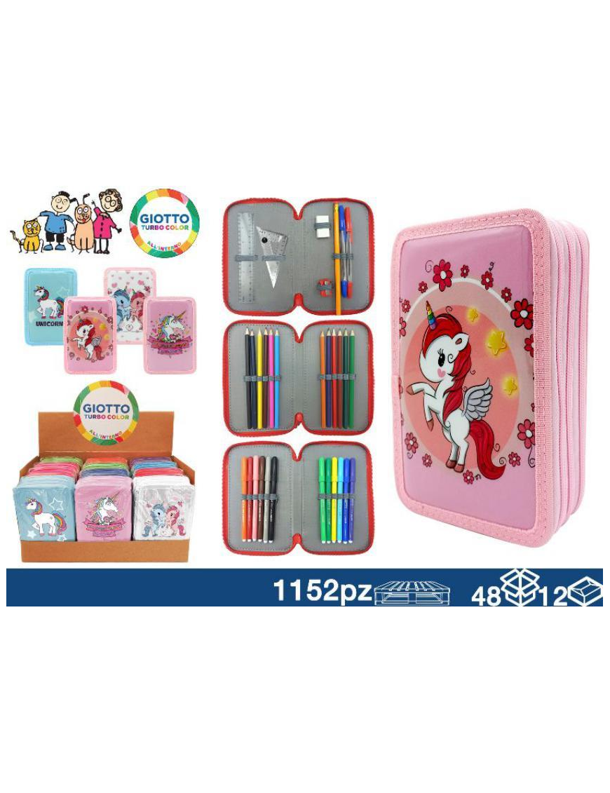 ASTUCCIO 3 CERNIERE GIOTTO UNICORNO