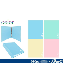 CARTELLINA CON ANELLI COLORI PASTELLO