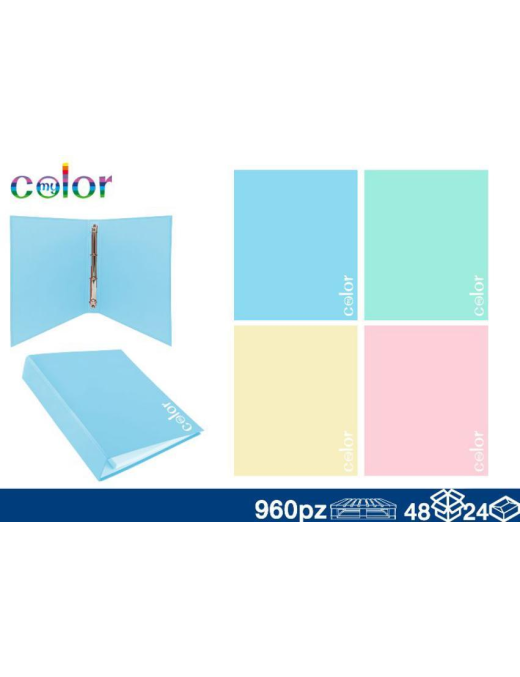 FOLDER WITH PASTEL COLOR RINGS