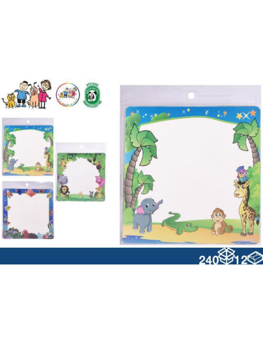 LAVAGNA 25x25cm CON ANIMALI ASSORTITI