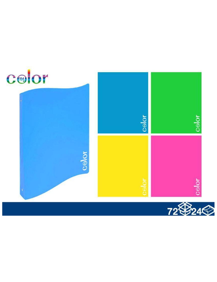 SOFT RING BINDER WITH FLUORESCENT COLORS