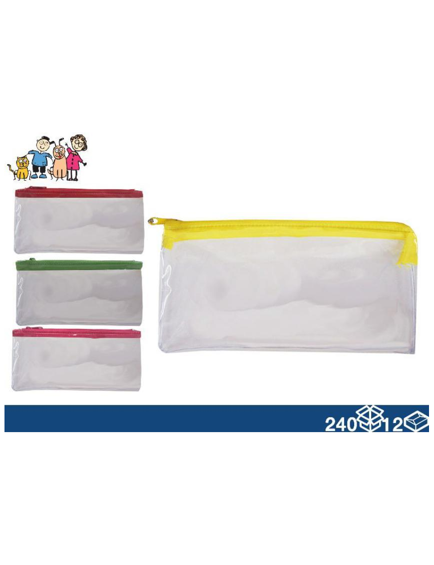 TRANSPARENT PENCIL CASE 19x10cm