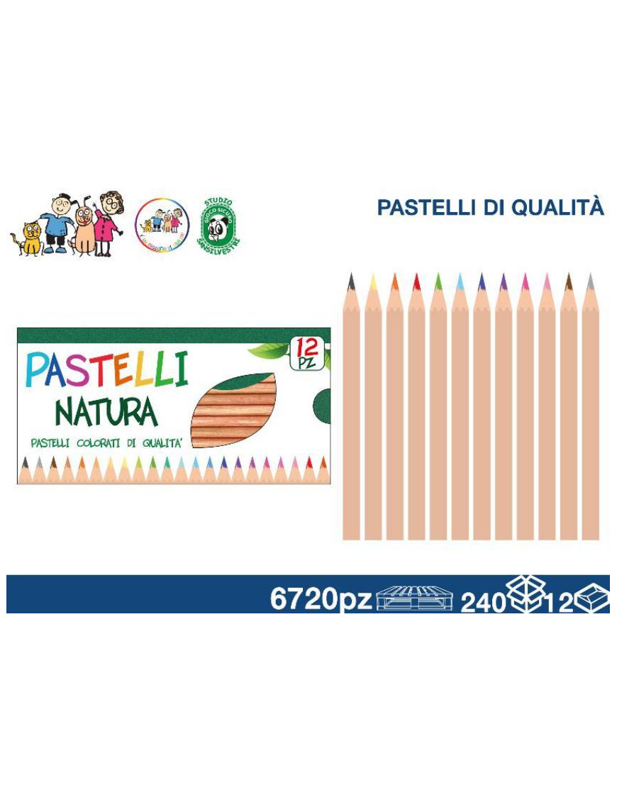 COLORI PASTELLO NATURA 12pezzi
