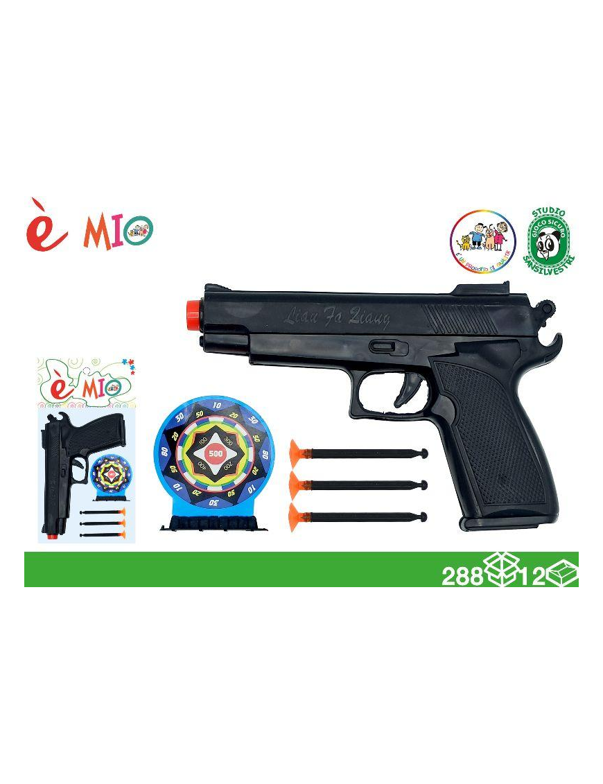 PISTOLA CON FRECCE 16cm