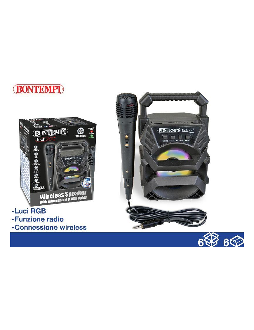 BONTEMPI MINI SPEAKER CON MICROFONO