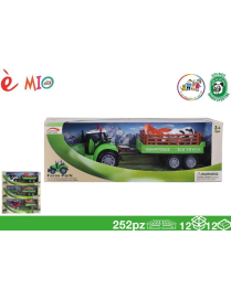 TRATTORE 34cm CON RIMORCHIO ANIMALI