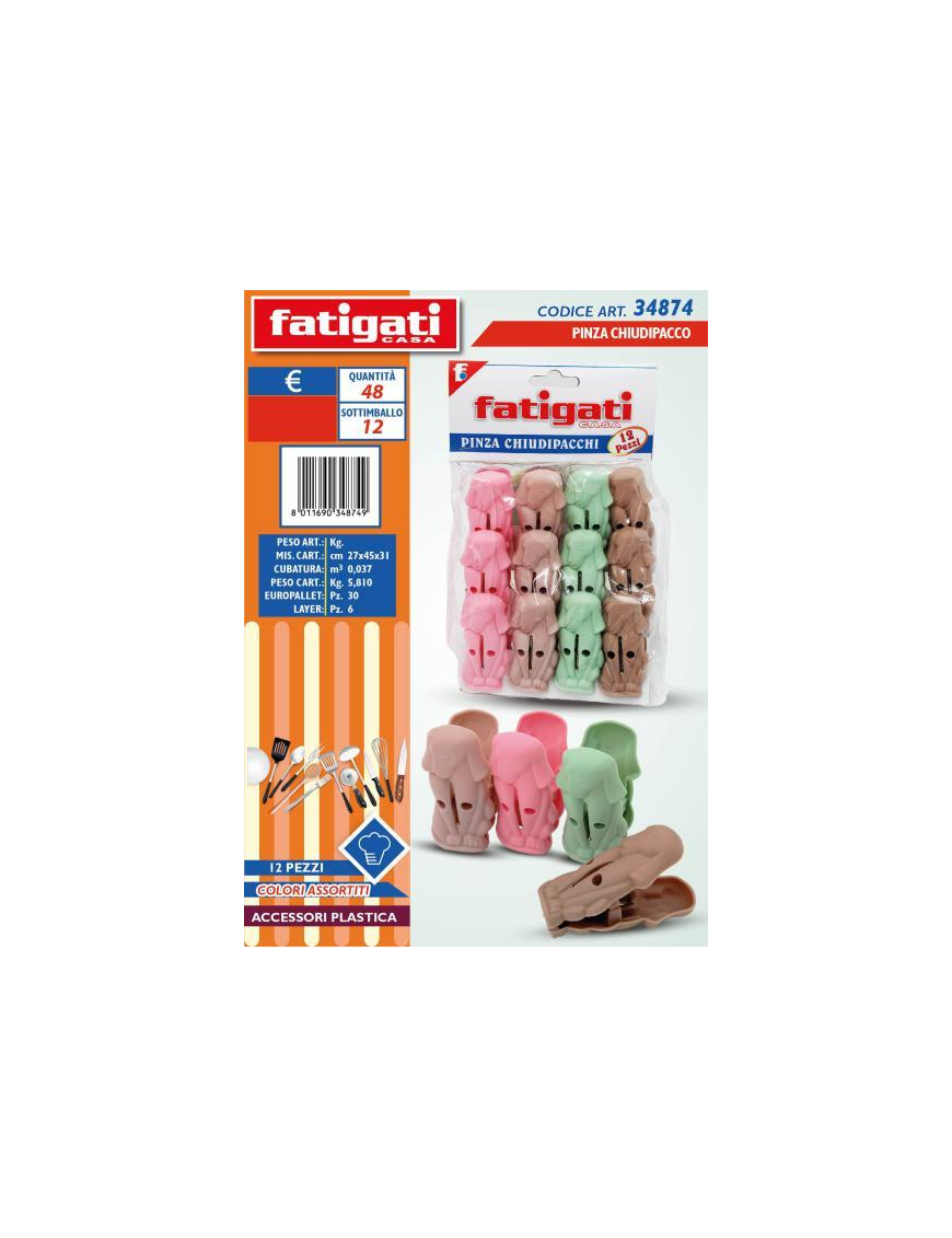 PACKAGE CLOSURES 12 PIECES