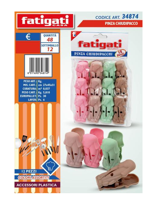 PACKAGE CLOSURES 12 PIECES