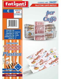 LINEA CAFFE' PALETTINE PLASTICA 50pezzi
