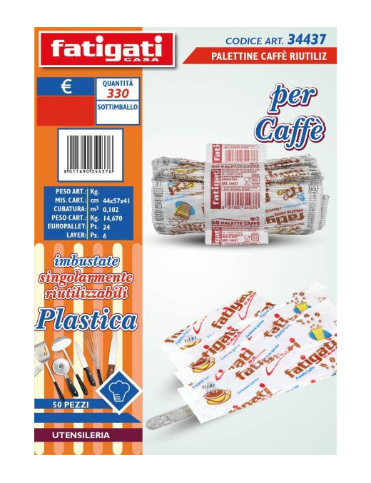 COFFEE LINE PLASTIC STIRRERS 50 pieces