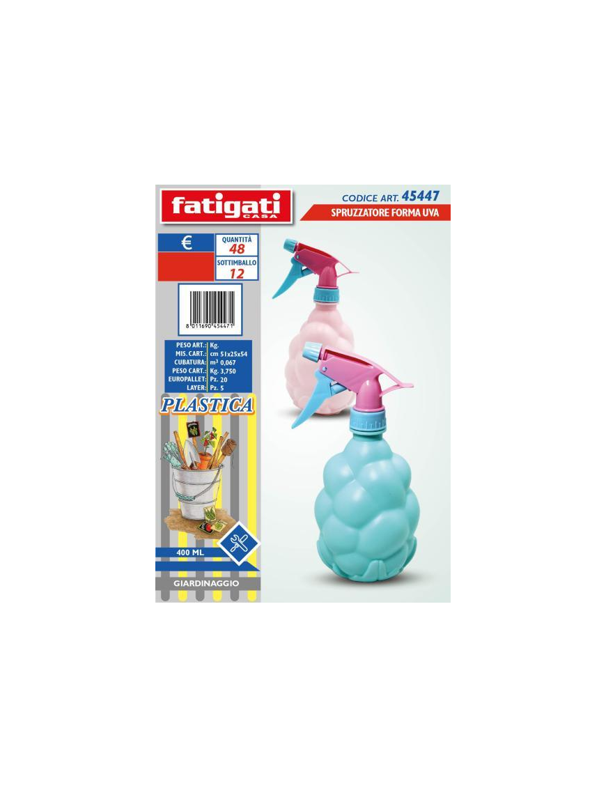SPRUZZATORE PLASTICA 400ml UVA
