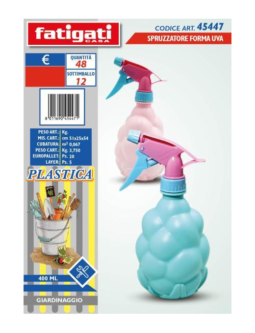 SPRUZZATORE PLASTICA 400ml UVA