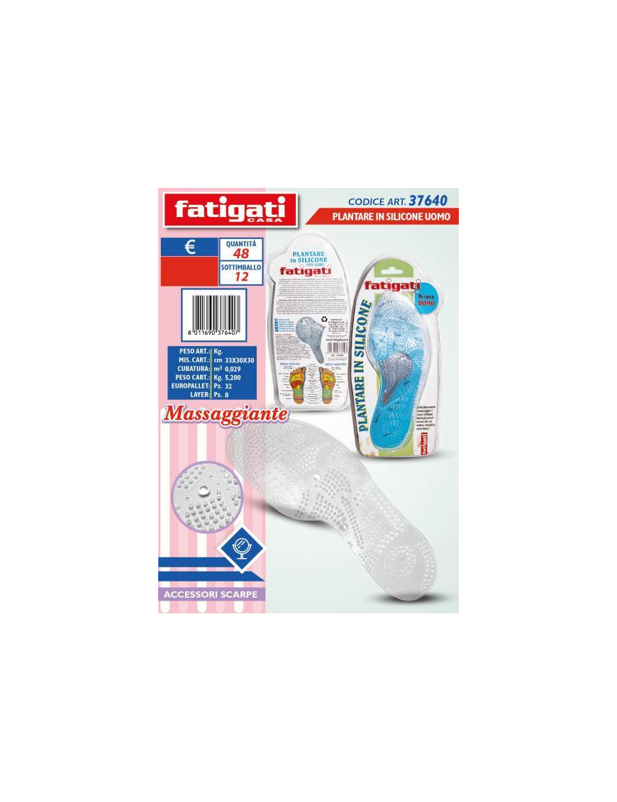 L. MEN'S SILICONE INSOLE SHOES 37640