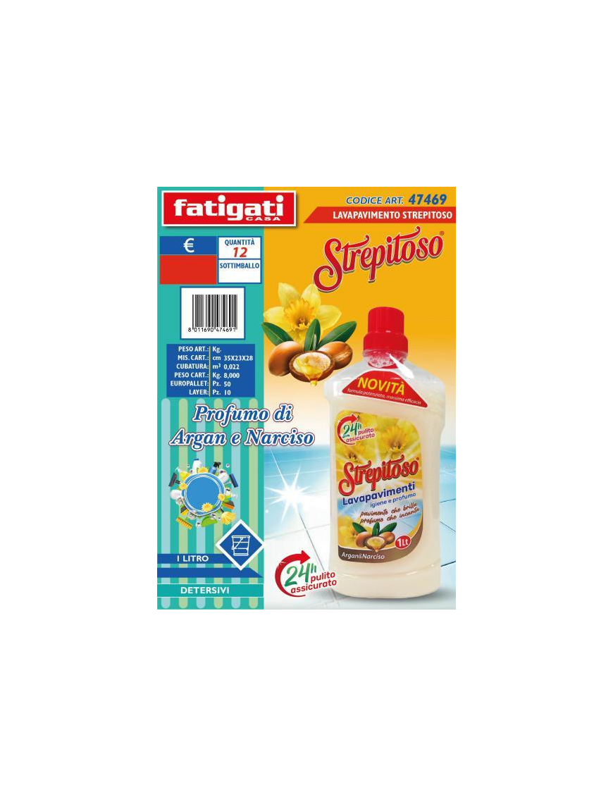 STREPITOSO LAVAPAVIMENTI 1lt ARGAN/NARCISO