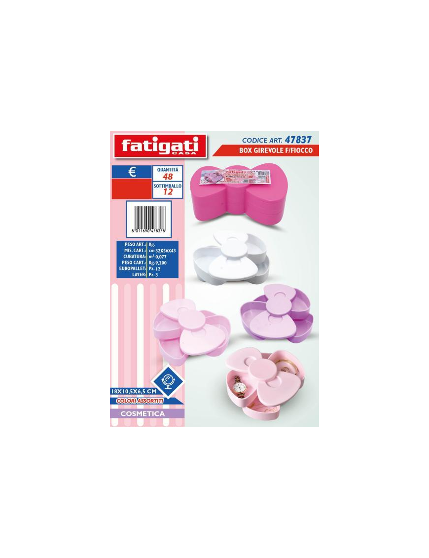 BOX PORTAGIOIE/TRUCCHI 18x10x6,5cm