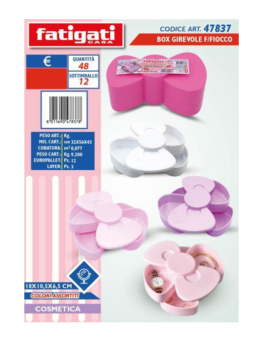 BOX PORTAGIOIE/TRUCCHI 18x10x6,5cm