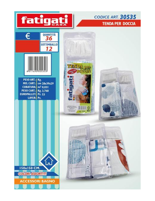 SHOWER CURTAIN 150x150cm 30535