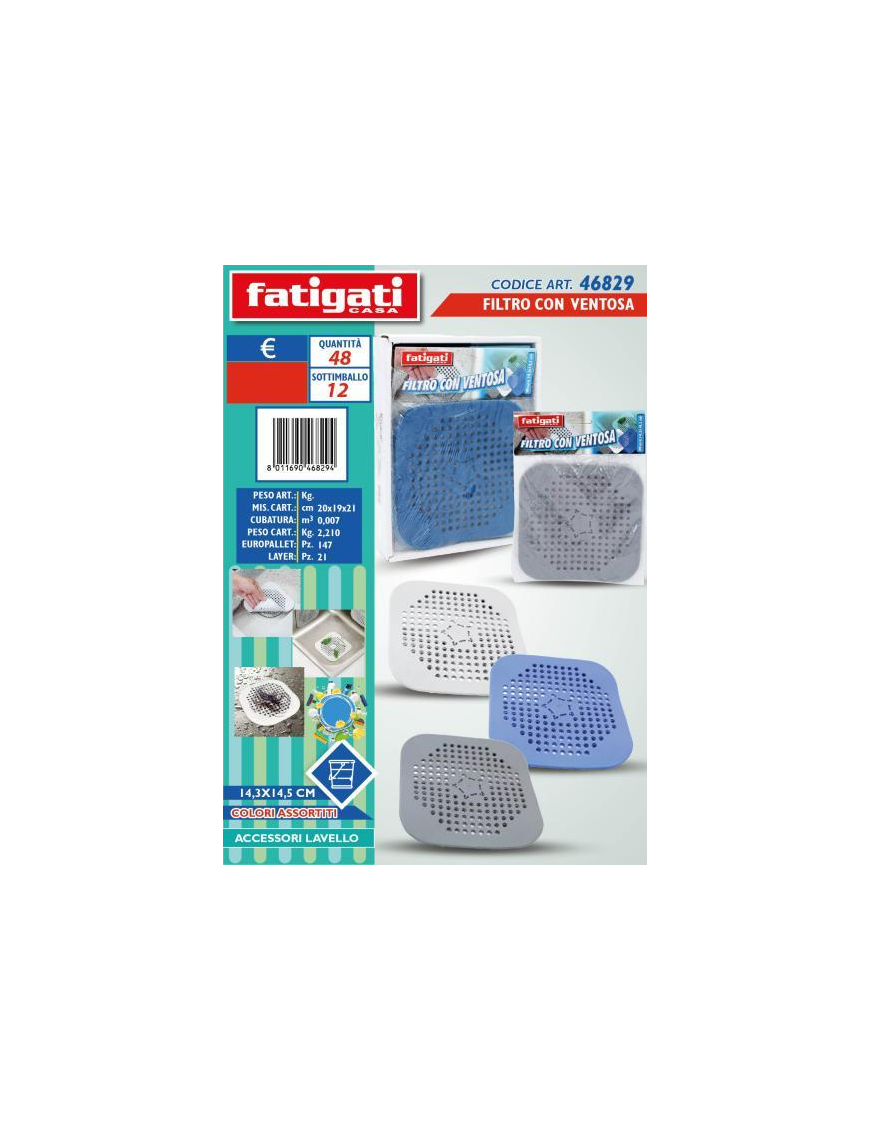 PLASTIC FILTER WITH SUCTION CUP 46829