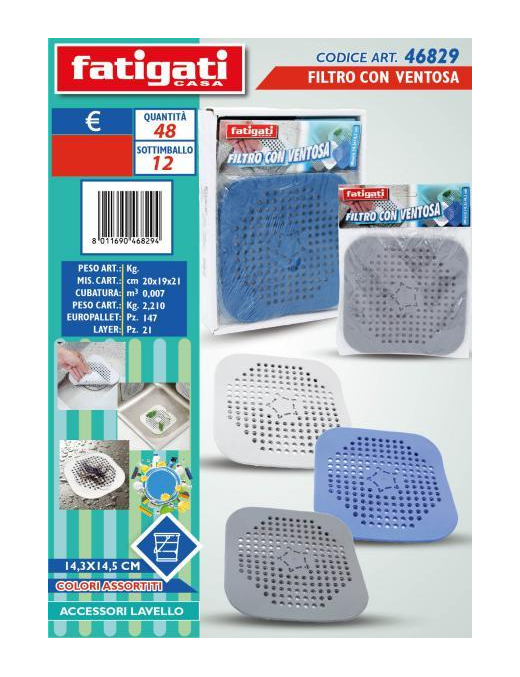 FILTRO PLASTICA CON VENTOSA