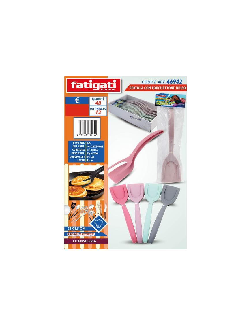 SPATULA WITH DOUBLE-USE FORK 46942