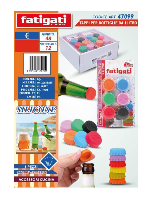 SILICONE BOTTLE CAP 6pcs 47099