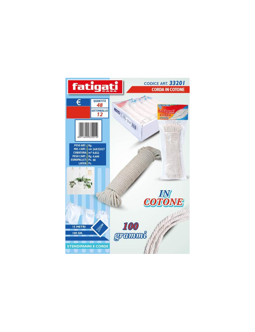 15m Cotton Clothesline