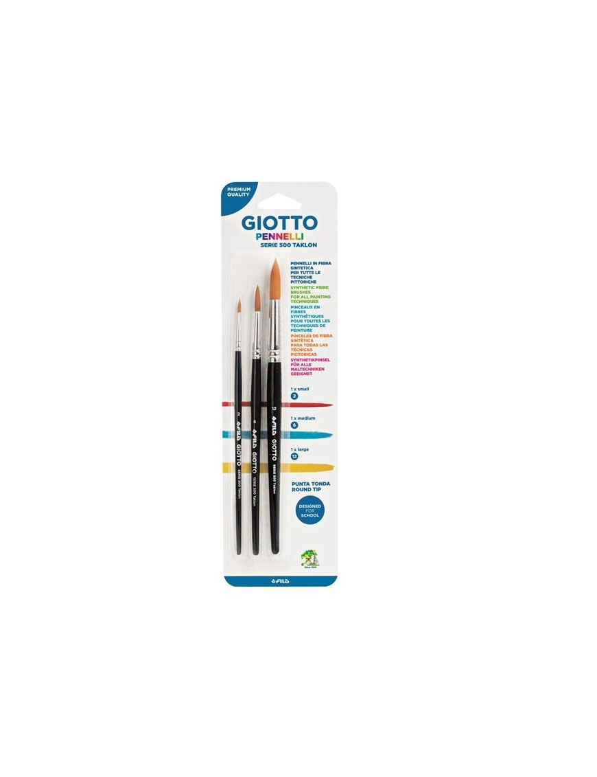 GIOTTO 3 BRUSHES N.2-6-12