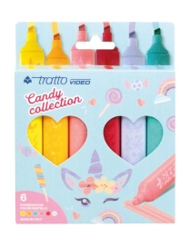 TRATTO CANDY EVIDENZIATORE 6pezzi