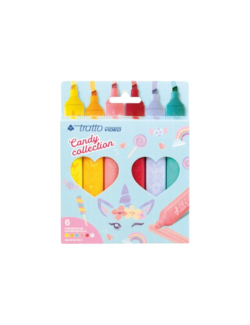 TRATTO CANDY EVIDENZIATORE 6pezzi