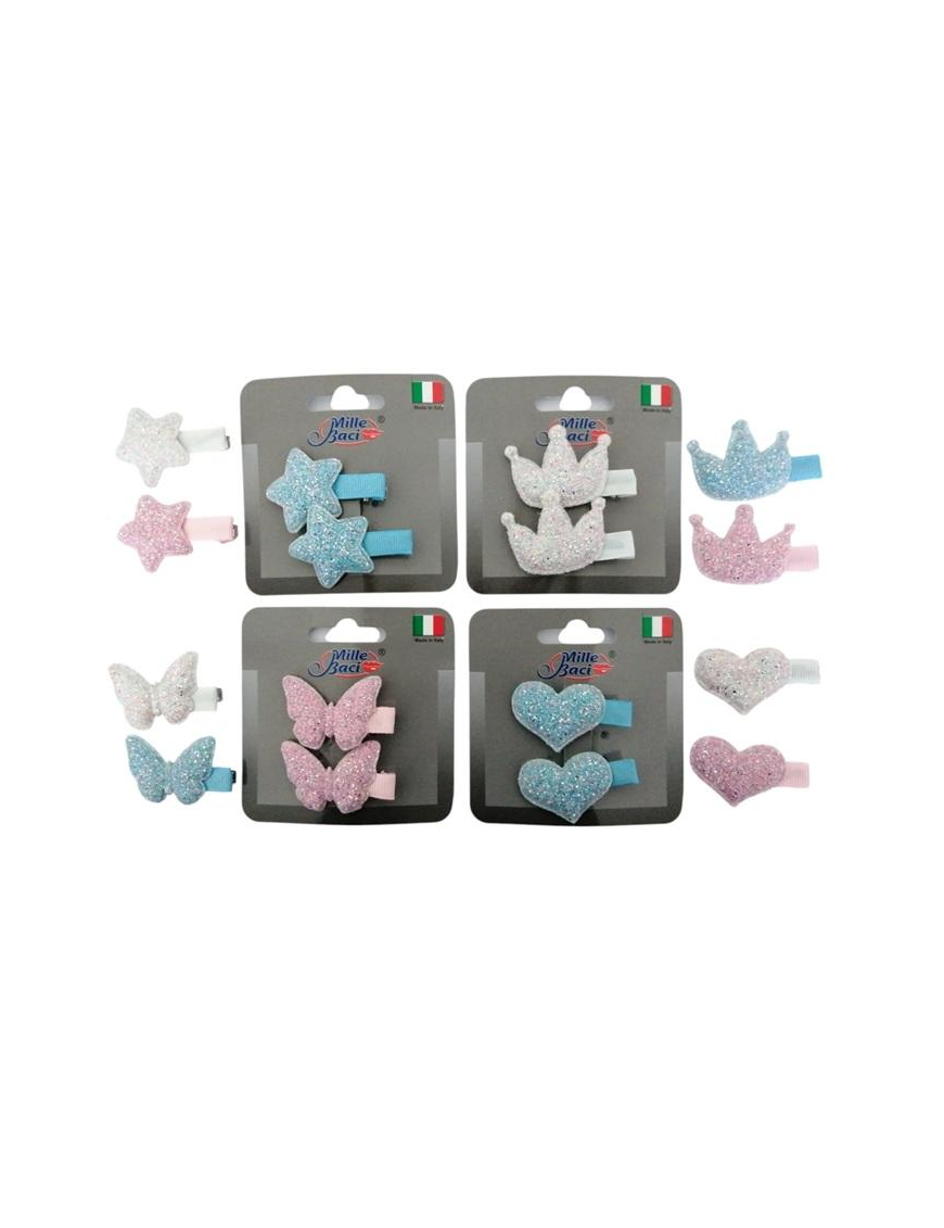 BECCO CAPELLI GLITTER 2pezzi