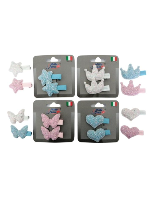BECCO CAPELLI GLITTER 2pezzi