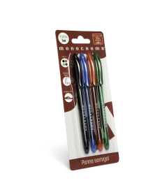 MONOCROMO PENNE SEMI GEL 4pezzi  ASSORTITI