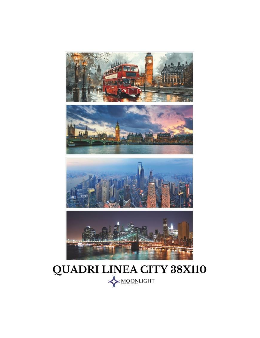 CITY PAINTING 38x110cm ASSORTED
