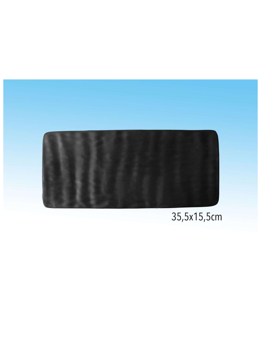 BLACK LINE ORGANIC RECTANGULAR TRAY 35x15cm