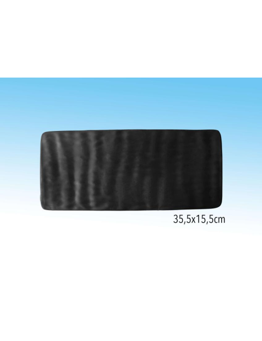 BLACK LINE ORGANIC RECTANGULAR TRAY 35x15cm