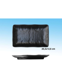 BLACK LINE ORGANIC RECTANGULAR TRAY 20x12cm