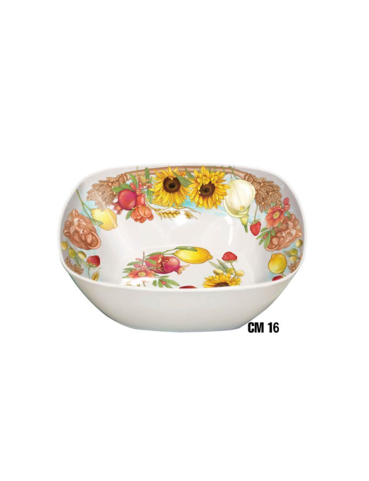 L.TERRACOTTA SQUARE SALAD BOWL 16cm